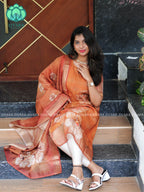 ORANGISH  YELLOW- Pavani - FESTIVE WEAR HOT SELLER EXCLUSIVE TOP AND DUPATTA SET for women- Label Zivara