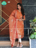 ORANGISH  YELLOW- Pavani - FESTIVE WEAR HOT SELLER EXCLUSIVE TOP AND DUPATTA SET for women- Label Zivara