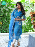 BLUE - Pavani - FESTIVE WEAR HOT SELLER EXCLUSIVE TOP AND DUPATTA SET for women- Label Zivara
