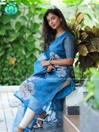 BLUE - Pavani - FESTIVE WEAR HOT SELLER EXCLUSIVE TOP AND DUPATTA SET for women- Label Zivara