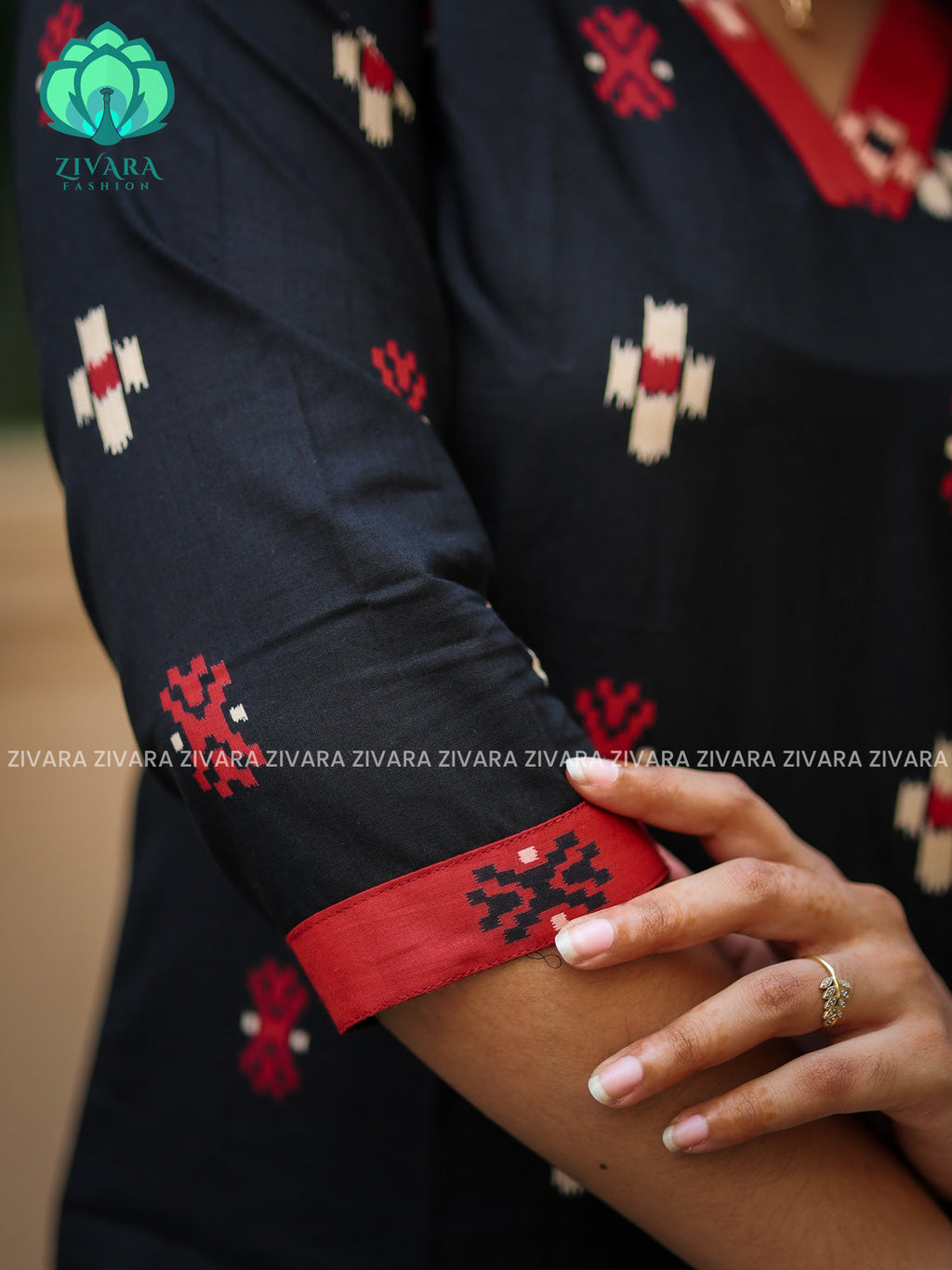 Anu - Black COMFY Woven cotton short office wear  for women- Label Zivara