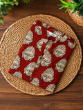 Mira -RED BUDDHA -Trending print cotton straight cut collar neck  kurti for office wear - LABEL ZIVARA