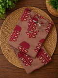 ANITHA - BROWN JELLYFISH - Colourful cotton everyday comfy wear and office wear coord sets for women- Label Zivara