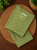ANITHA - LEAF GREEN FLORAL - Colourful cotton everyday comfy wear and office wear coord sets for women- Label Zivara