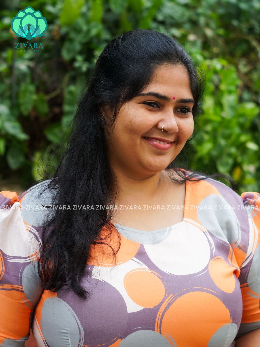 Mihira - Abstract Comfy beautiful print Two tier COTTON  long maxis - Label Zivara