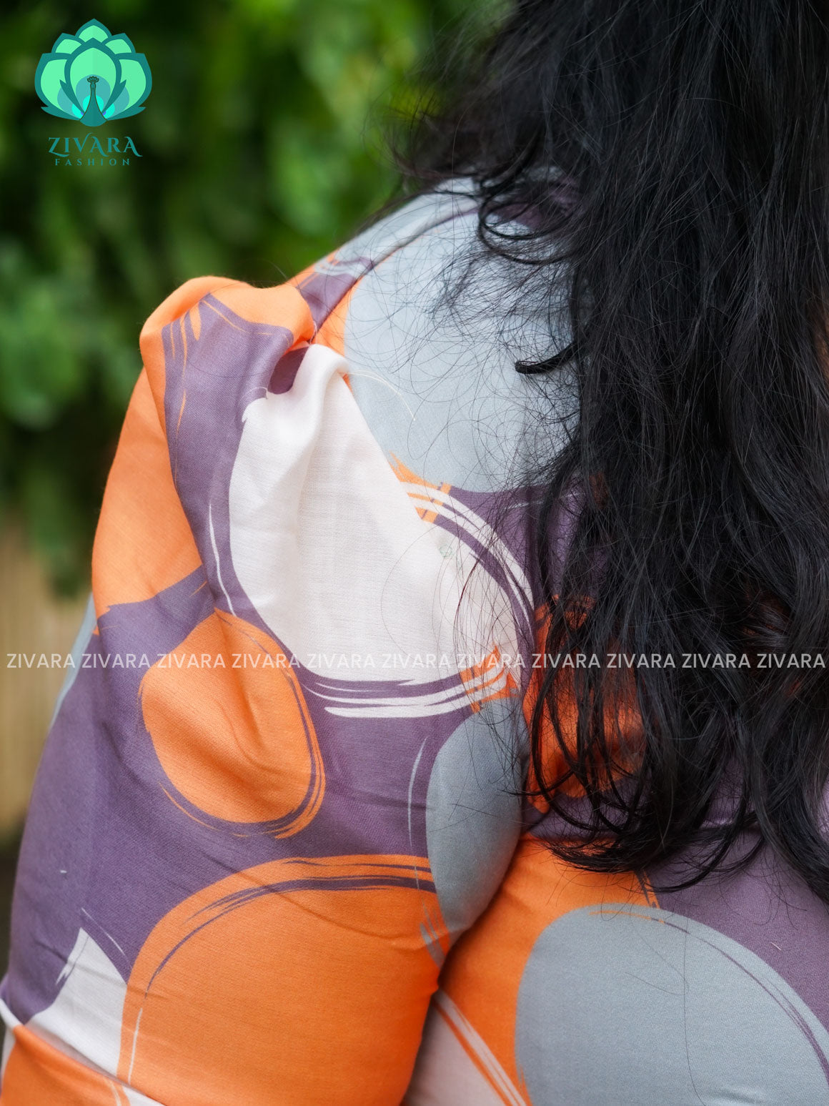 Mihira - Abstract Comfy beautiful print Two tier COTTON  long maxis - Label Zivara