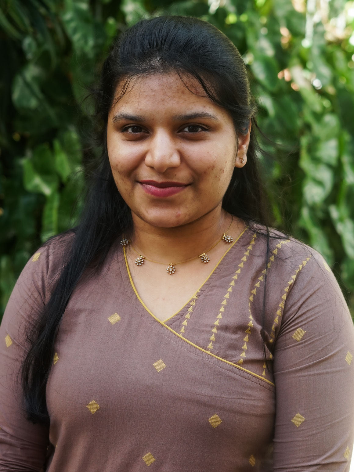 BROWN - Mona- COMFY AND OFFICE WEAR pure handloom cotton pre-washed Full length straight cut coord sets for women- Label Zivara