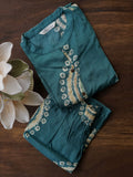 Sajna - BLUEISH GREEN - Colourful Rayon everyday COMFY wear and office wear coord sets for women- Label Zivara