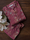 Sajna - PURPLE FLORAL - Colourful Rayon everyday COMFY wear and office wear coord sets for women- Label Zivara
