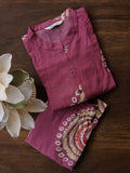 Sajna - PURPLE - Colourful Rayon everyday COMFY wear and office wear coord sets for women- Label Zivara
