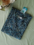 Mira-INDIGO BLUE  -Trending print cotton straight cut kurthi for office wear - LABEL ZIVARA