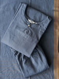 Iniya  - Grey - OFFICE WEARS- HANDLOOM COTTON- SALWAR SUIT WITH DUPATTA - LABEL ZIVARA