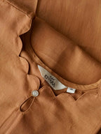 Iniya  - Golden brown   - OFFICE WEARS- HANDLOOM COTTON- SALWAR SUIT WITH DUPATTA - LABEL ZIVARA