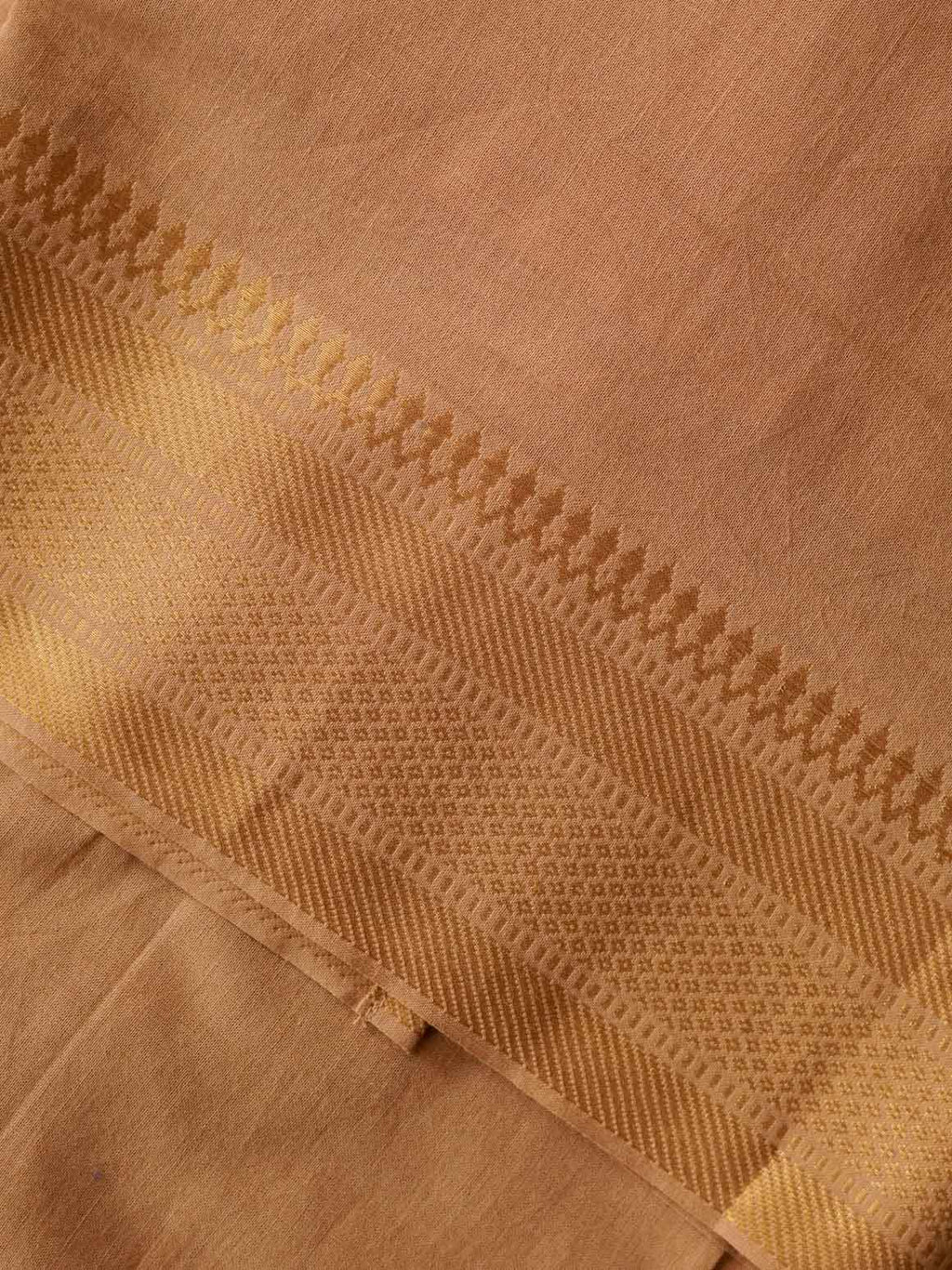 Iniya  - Golden brown   - OFFICE WEARS- HANDLOOM COTTON- SALWAR SUIT WITH DUPATTA - LABEL ZIVARA
