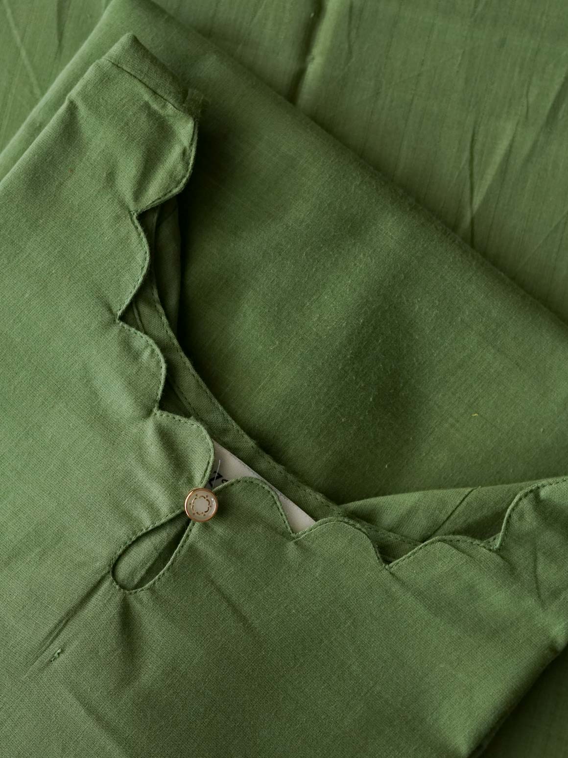 PREORDER- Iniya  - Green  - OFFICE WEARS- HANDLOOM COTTON- SALWAR SUIT WITH DUPATTA - LABEL ZIVARA