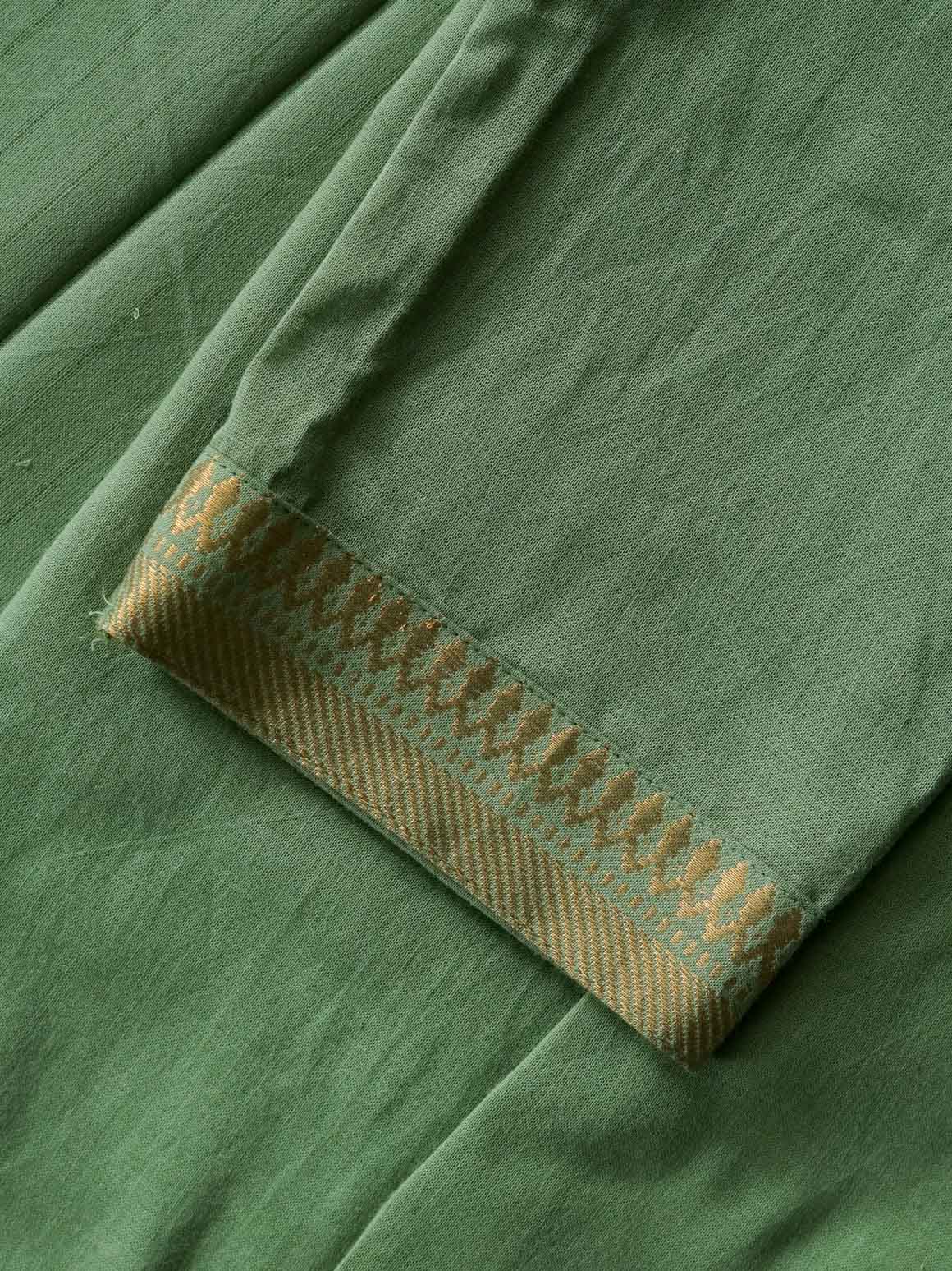 PREORDER- Iniya  - Green  - OFFICE WEARS- HANDLOOM COTTON- SALWAR SUIT WITH DUPATTA - LABEL ZIVARA