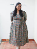 Manvi - Green Floral print COMFY maxi for women - Label Zivara