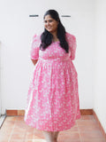 Manvi - Pink Animal print COMFY maxi for women - Label Zivara