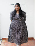 Manvi - Black Floral COMFY maxi for women- Label Zivara