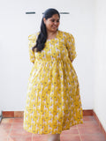 Manvi - Yellow Zebra COMFY maxi for women- Label Zivara