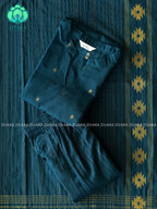 PREORDER - Mayuram - Teal OFFICE WEARS- HANDLOOM COTTON- SALWAR SUIT WITH DUPATTA - LABEL ZIVARA