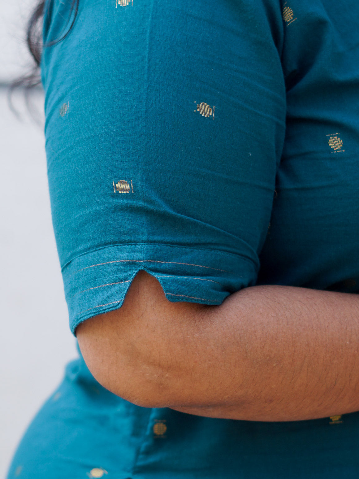 PREORDER - Mayuram - Teal OFFICE WEARS- HANDLOOM COTTON- SALWAR SUIT WITH DUPATTA - LABEL ZIVARA