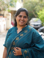 PREORDER - Mayuram - Teal OFFICE WEARS- HANDLOOM COTTON- SALWAR SUIT WITH DUPATTA - LABEL ZIVARA