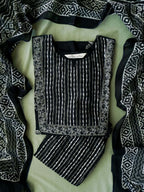 ABINAYA -  BLACK - OFFICE WEARS - JAIPUR COTTON - SALWAR SUIT WITH DUPATTA - LABEL ZIVARA