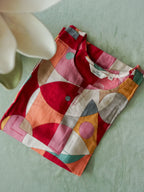 ANVI -  MULTICOLOUR MODERN MOSAIC - Trending print VISCOSE straight cut kurti for office wear - LABEL ZIVARA