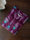 Mira -PURPLE PINE CONE BIG -Trending print cotton straight cut kurti for office wear - LABEL ZIVARA