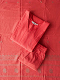 PREORDER - Akshara - PINK  OFFICE WEARS- HANDLOOM COTTON- SALWAR SUIT WITH DUPATTA - LABEL ZIVARA