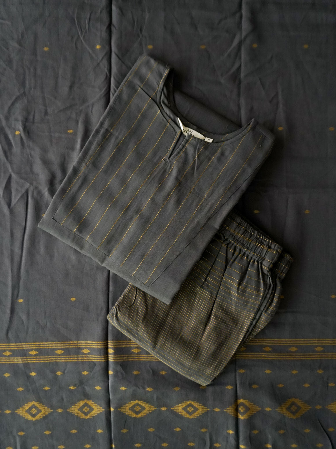 PREORDER - Akshara - CEMENT GREY  OFFICE WEARS- HANDLOOM COTTON- SALWAR SUIT WITH DUPATTA - LABEL ZIVARA