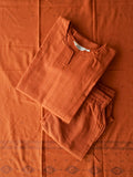 PREORDER - Akshara - Earthy ORANGE  OFFICE WEARS- HANDLOOM COTTON- SALWAR SUIT WITH DUPATTA - LABEL ZIVARA