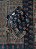 THENDRAL  -BLUE PRINTED- OFFICE WEARS- JAIPUR COTTON- SALWAR SUIT WITH DUPATTA - LABEL ZIVARA