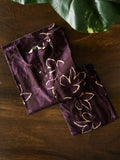 Tanvi-Dark purple floral - Colourful cotton everyday COMFY wear and office wear coord sets for women- Label Zivara