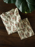 Tanvi-Off white floral - Colourful cotton everyday COMFY wear and office wear coord sets for women- Label Zivara