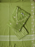 ZARA- LEAF GREEN - OFFICE WEARS- HANDLOOM COTTON- SALWAR SUIT WITH DUPATTA - LABEL ZIVARA