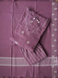 ZARA- PURPLE - OFFICE WEARS- HANDLOOM COTTON- SALWAR SUIT WITH DUPATTA - LABEL ZIVARA