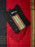 SAHANA-BLACK WITH MAROON BORDER - COTTON - SALWAR SUIT WITH DUPATTA - LABEL ZIVARA