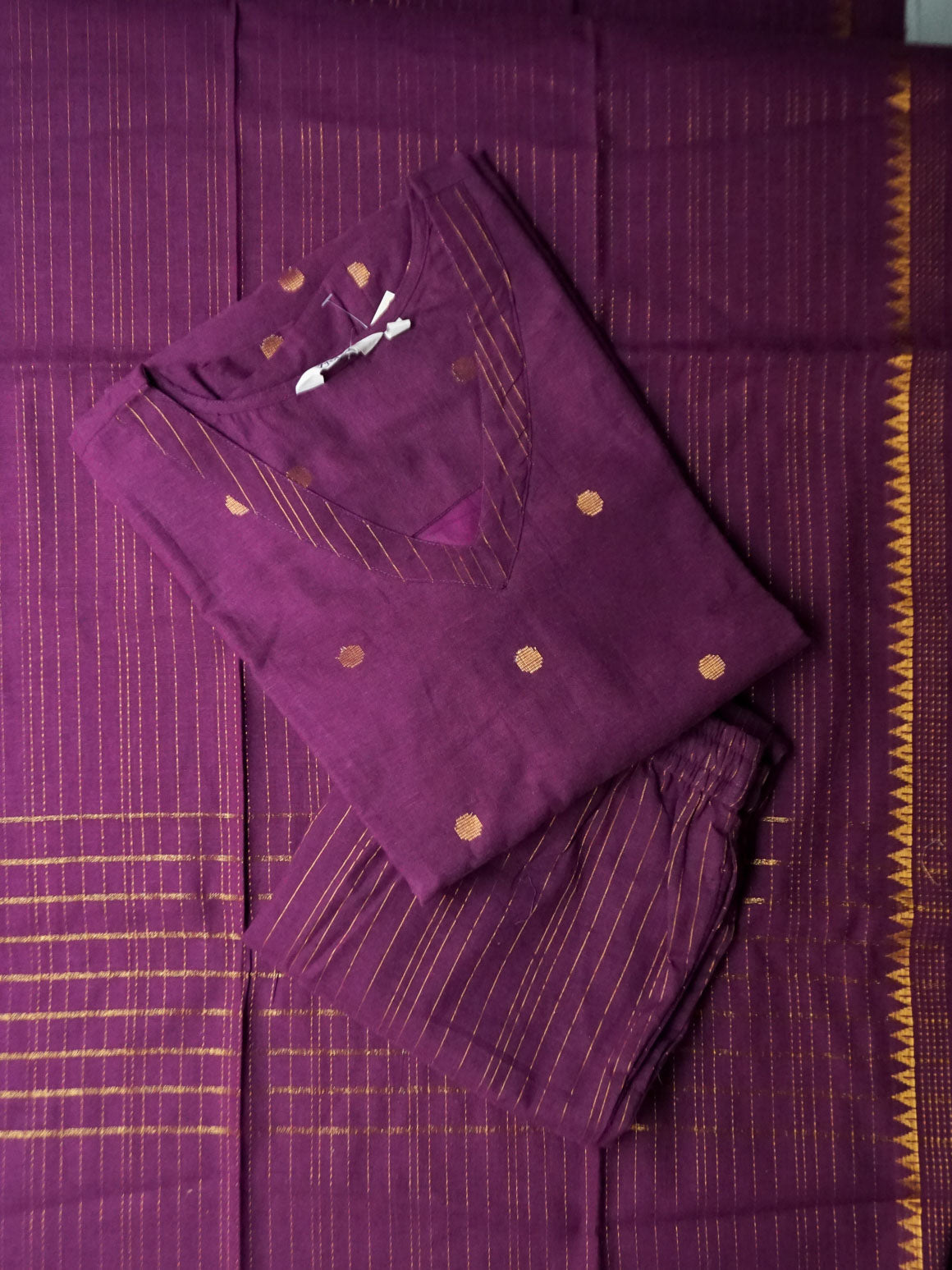 UDHAYA-PURPLE-OFFICE WEARS- COTTON - SALWAR SUIT WITH DUPATTA - LABEL ZIVARA