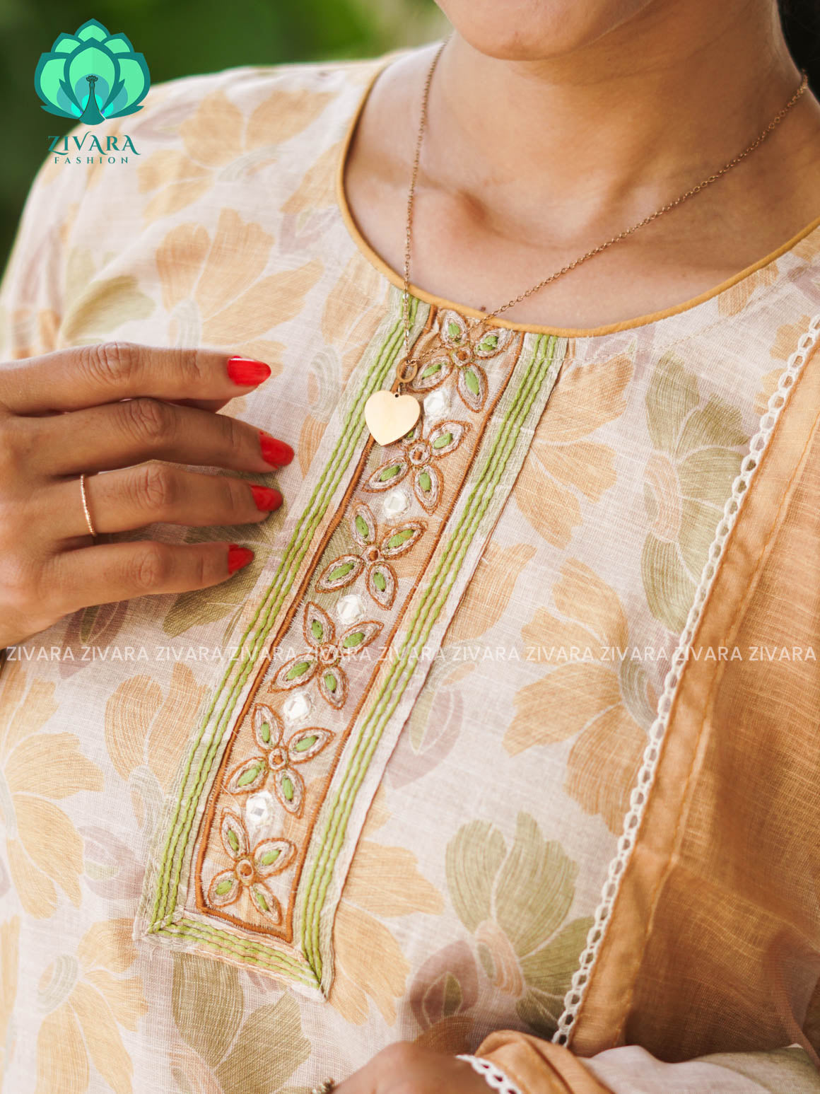 MANASA - YELLOW - Office wear HANDLOOM SEMI LINEN PATCH WORK - SALWAR SUIT WITH DUPATTA - LABEL ZIVARA