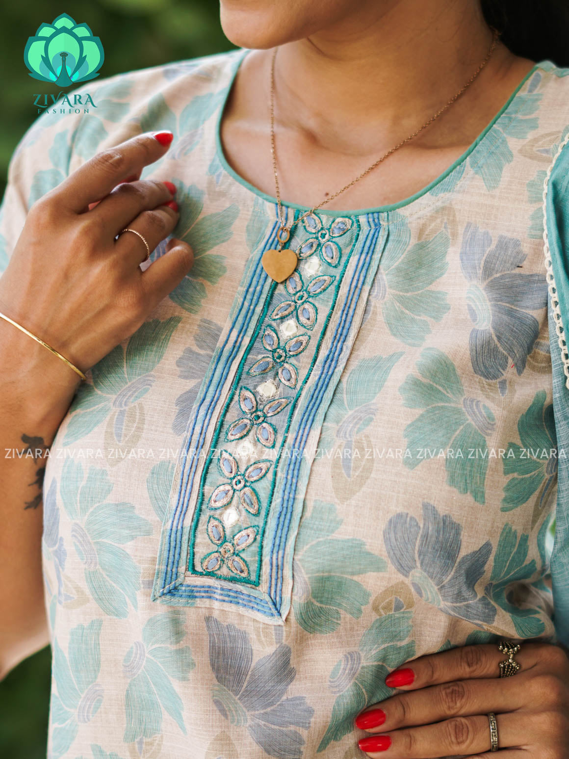 MANASA - YELLOW - Office wear HANDLOOM SEMI LINEN PATCH WORK - SALWAR SUIT WITH DUPATTA - LABEL ZIVARA