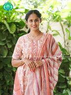 MANASA - YELLOW - Office wear HANDLOOM SEMI LINEN PATCH WORK - SALWAR SUIT WITH DUPATTA - LABEL ZIVARA