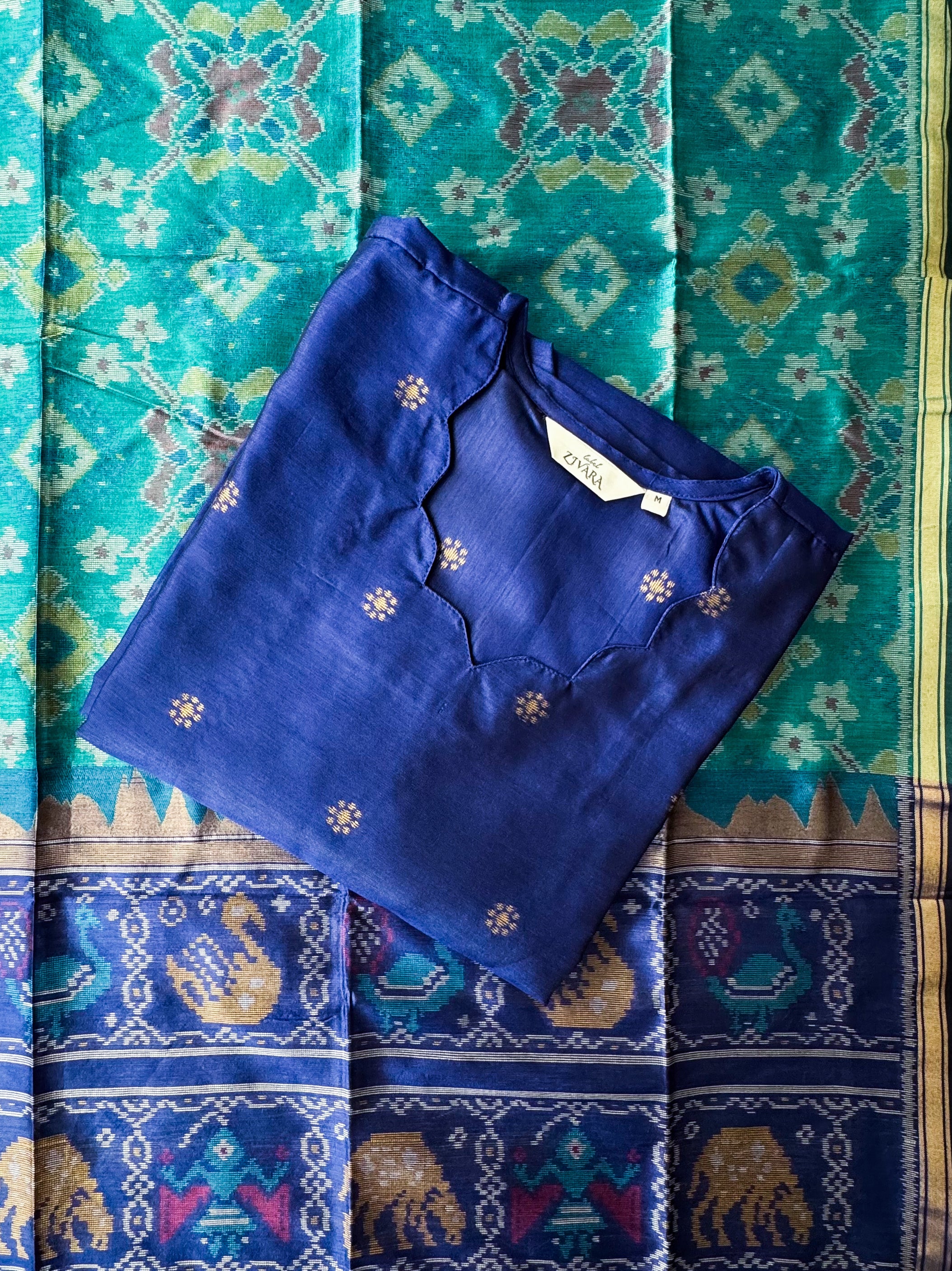 PREORDER- Neelambari-Blue - FESTIVE WEAR HOT SELLER EXCLUSIVE TOP AND DUPATTA SET for women- Label ZivarA