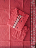 Yazhini - Peach Blossom - OFFICE WEARS- HANDLOOM COTTON- SALWAR SUIT WITH DUPATTA - LABEL ZIVARA