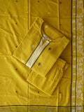 Yazhini - Sunflower Yellow - OFFICE WEARS- HANDLOOM COTTON- SALWAR SUIT WITH DUPATTA - LABEL ZIVARA
