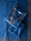 Amudhini - Powder Blue  - OFFICE WEARS- HANDLOOM COTTON- SALWAR SUIT WITH DUPATTA - LABEL ZIVARA