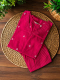 Tanvi - Candy pink handloom - Colourful cotton everyday COMFY wear and office wear coord sets for women- Label Zivara