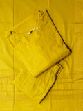 KANMANI- LIME YELLOW GOLD BUTTA - OFFICE WEARS- COTTON - SALWAR SUIT WITH DUPATTA - LABEL ZIVARA