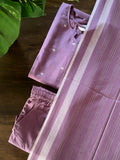 PREORDER - Magizh - LILAC - OFFICE WEARS- HANDLOOM COTTON- SALWAR SUIT WITH DUPATTA - LABEL ZIVARA